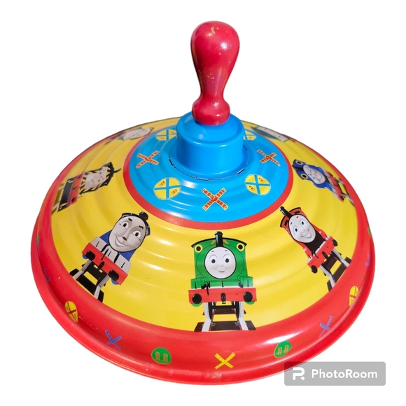 Vintage 1997 Thomas The Train Design Metal Spinning Top Children's Toy - Picture 9 of 14
